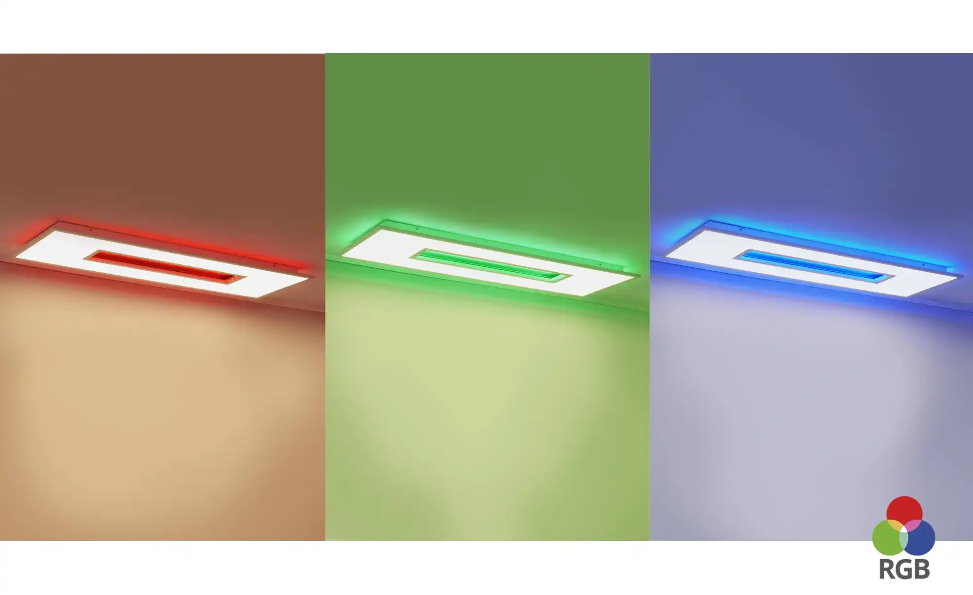 Paul Neuhaus LED-Deckenleuchte, 1-flammig, Weiß mit Backlight