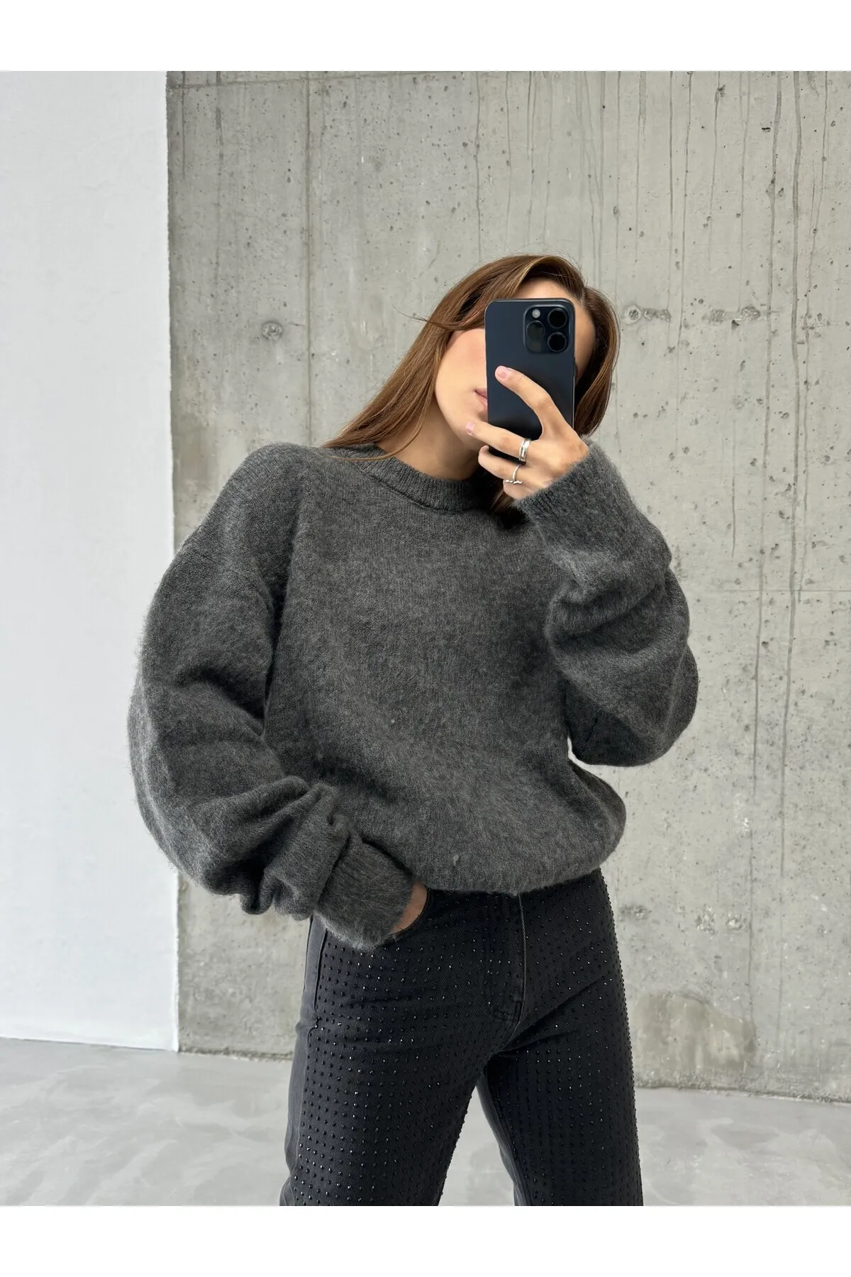 Laluvia  Pullover - Grau - Relaxed Fit