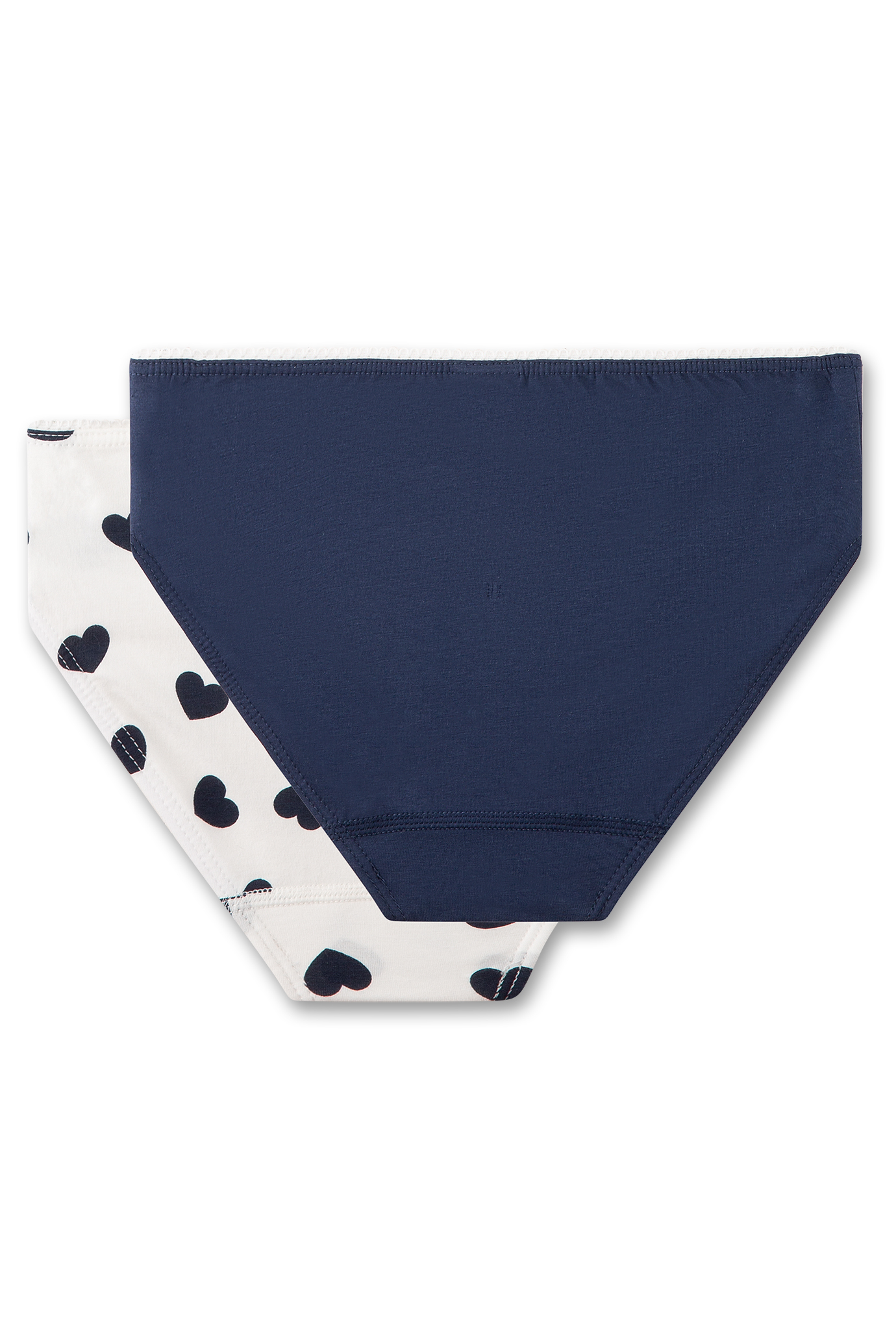 Mädchen-Slips (Doppelpack) off-white & dunkelblau
