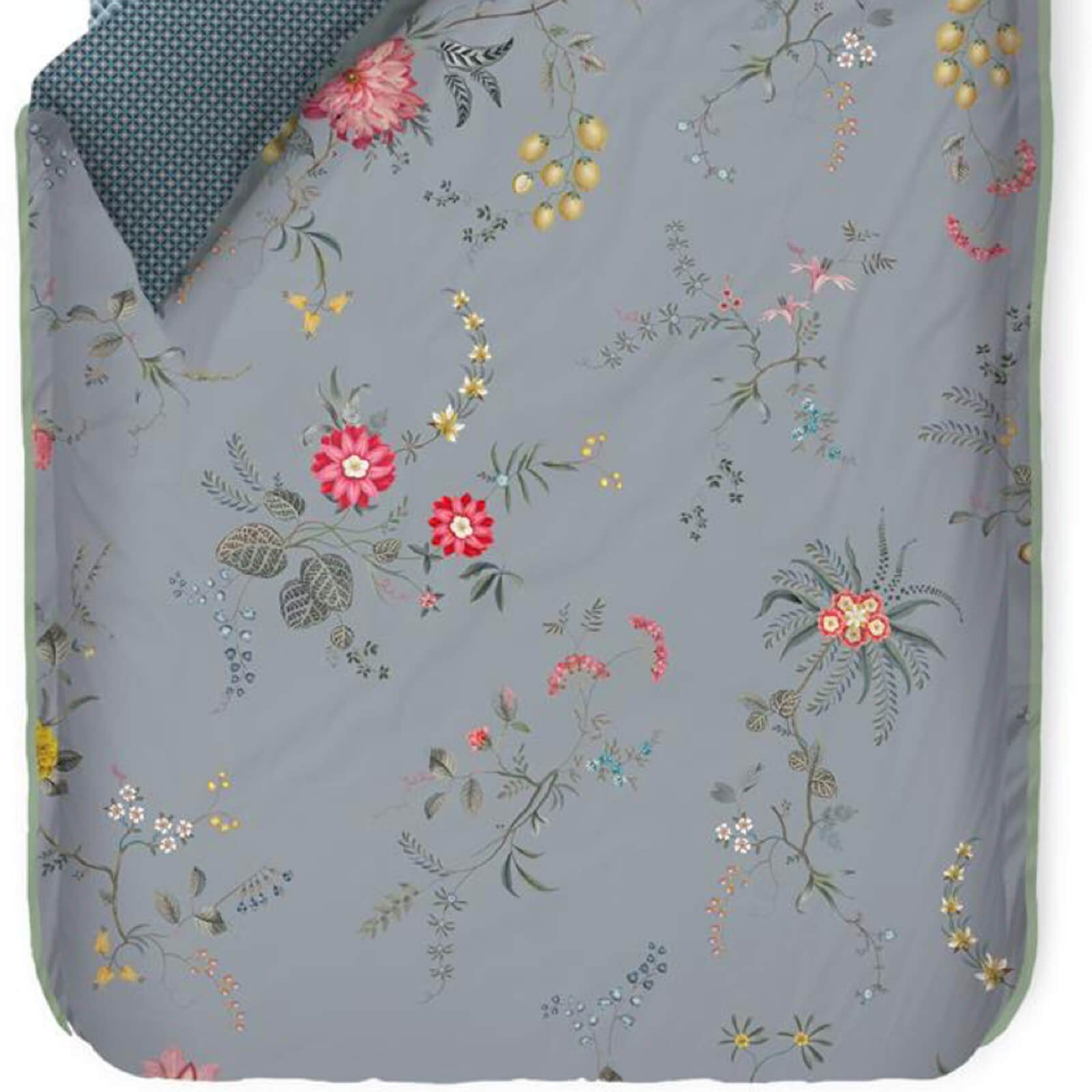 Bettwäsche Fleur Grandeur Blau, PiP Studio, Perkal, 2 teilig, Dahlien, Zweige, Muster