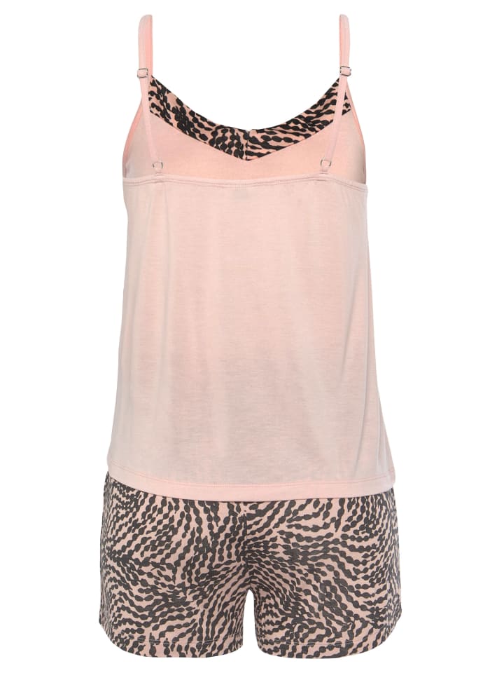 LASCANA Shorty in rosa anthrazit bedruckt günstig kaufen