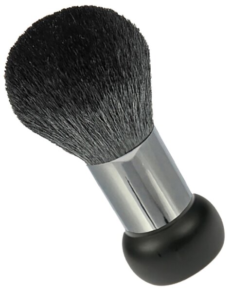 Fantasia Stand-Puderpinsel, Schwarz/ Silber, Naturhaar, Höhe 11 cm, Ø 4 cm Puderpinsel