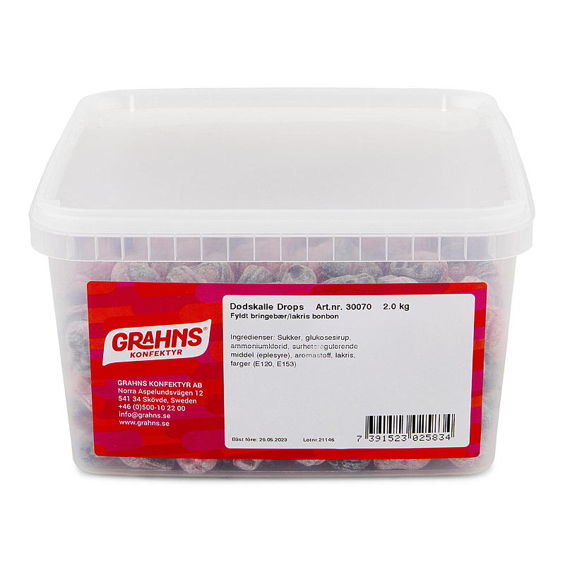 KnallGodt Bringebær/lakris 2 kg