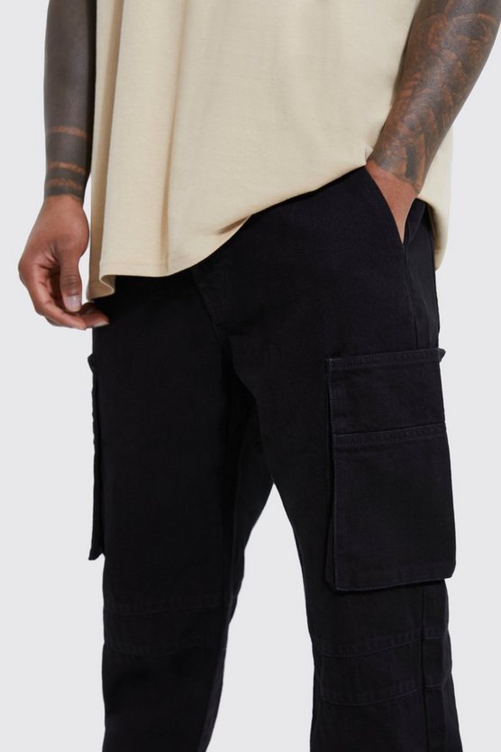 Lockere Cargo-Jeans