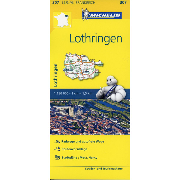 Michelin Lothringen - Straßenkarte