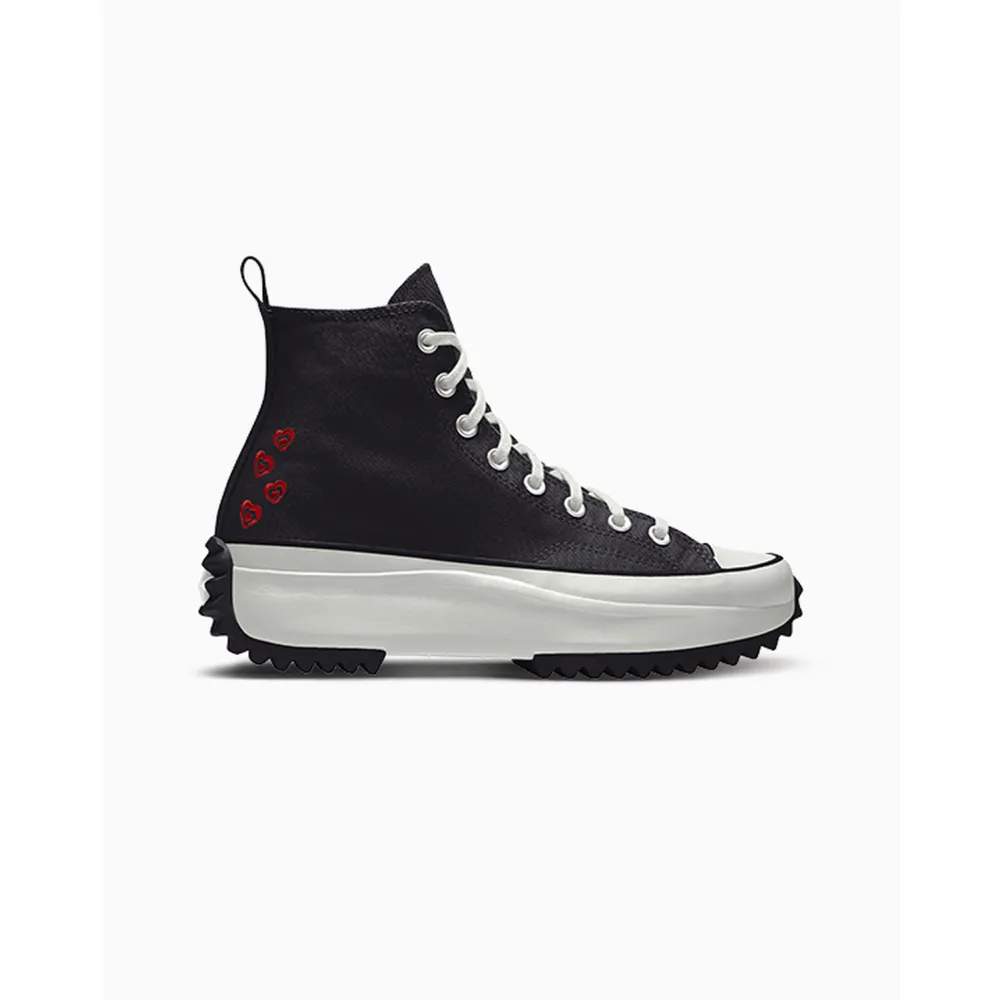 Converse Custom Run Star Hike Platform Embroidery By You A07991CSP24_BLACK_HEARTS_V / schwarz