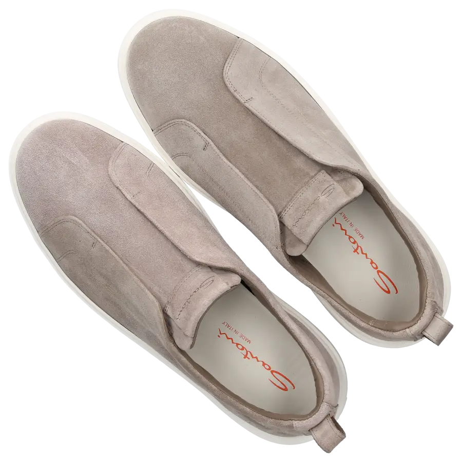 Santoni - Sneaker low Slip-ons MBCD21 Veloursleder - grau