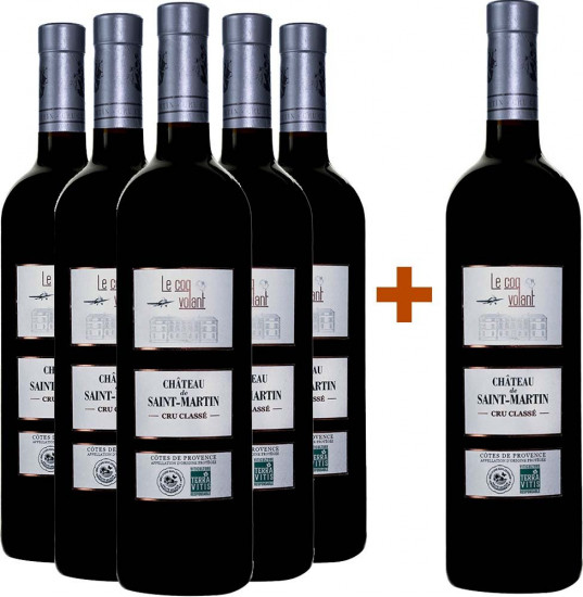 5+1 Paket Le Coq Volant Rouge Cru Classé - Château de Saint-Martin