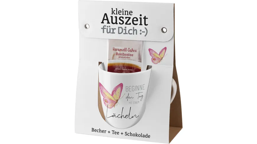 Geschenk für Dich Geschenkset kleine Auszeit Beginne den Tag mit einem Lächeln