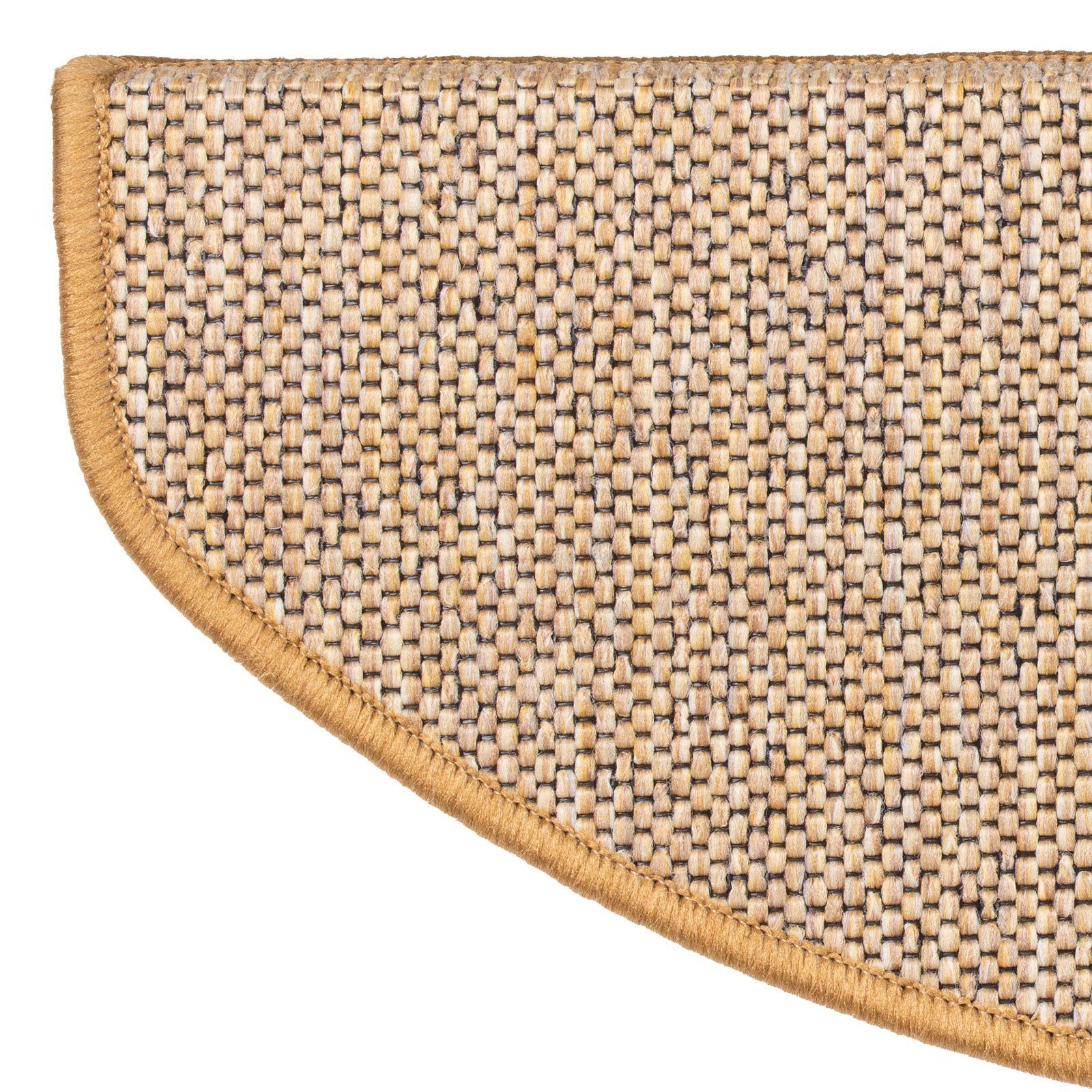 Stufenmatte Haifa, Treppenschoner in 7 Farben & 3 Varianten, Treppenmatten, Karat, Halbrund, Höhe: 3,5 mm