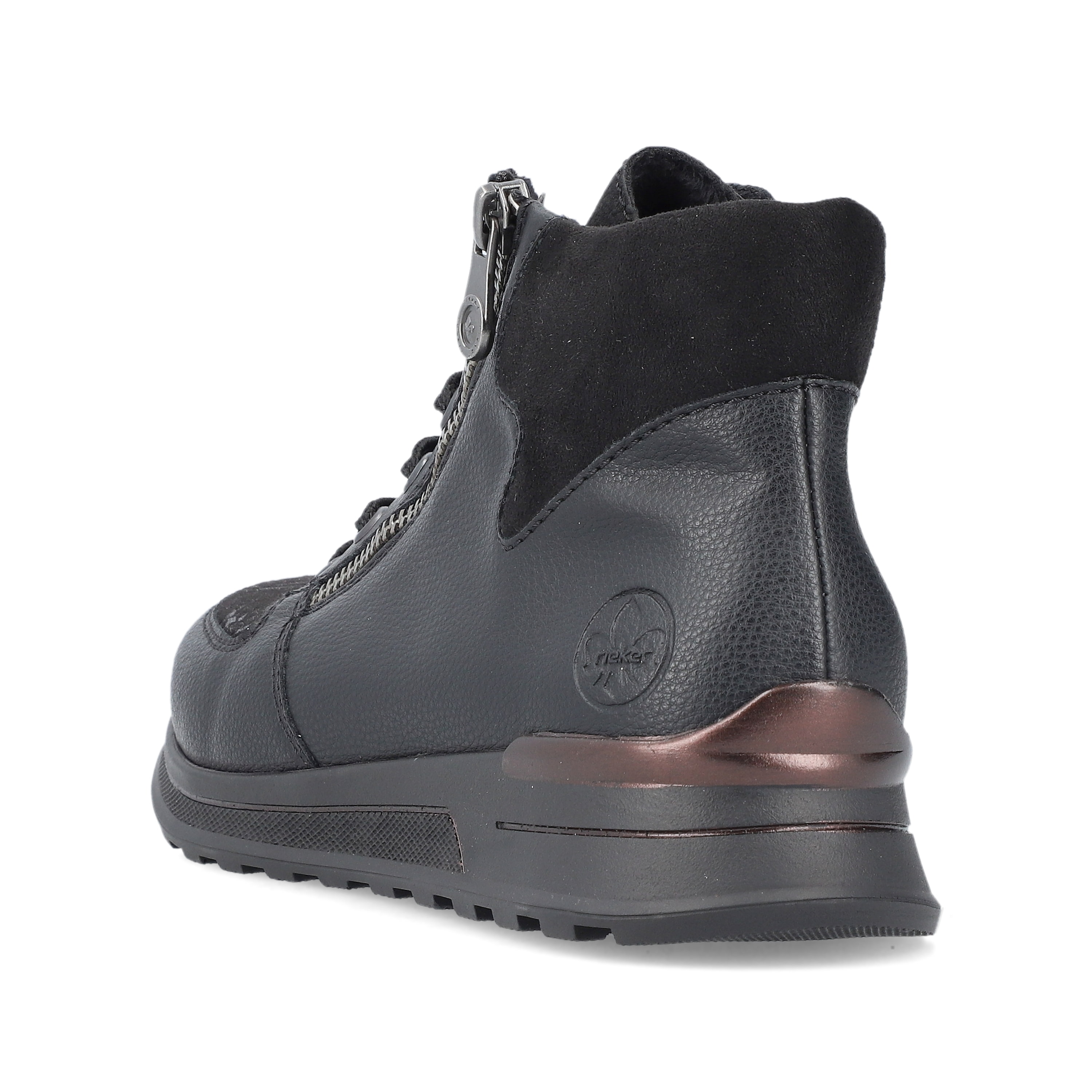 Rieker Damen Schnürschuhe tiefschwarz