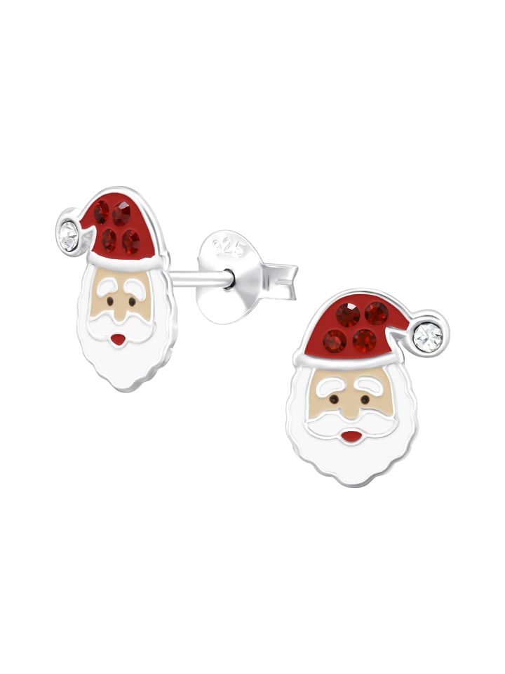Alexander York Ohrringe, Ohrstecker WEIHNACHTSMANN Kristall rot in 925 Sterling Silber, 2-tlg. günstig kaufen onesize