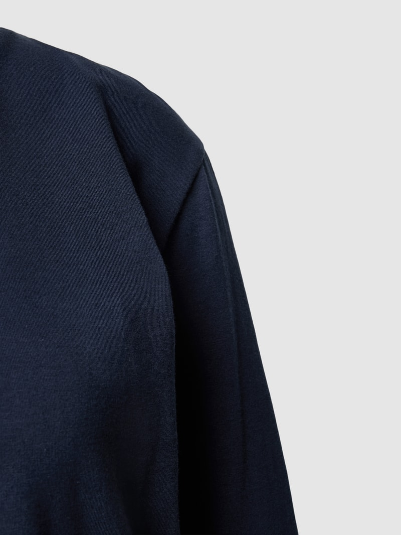 Pyjama-Oberteil im unifarbenen Design Modell 'Mix+Relax' in marineblau