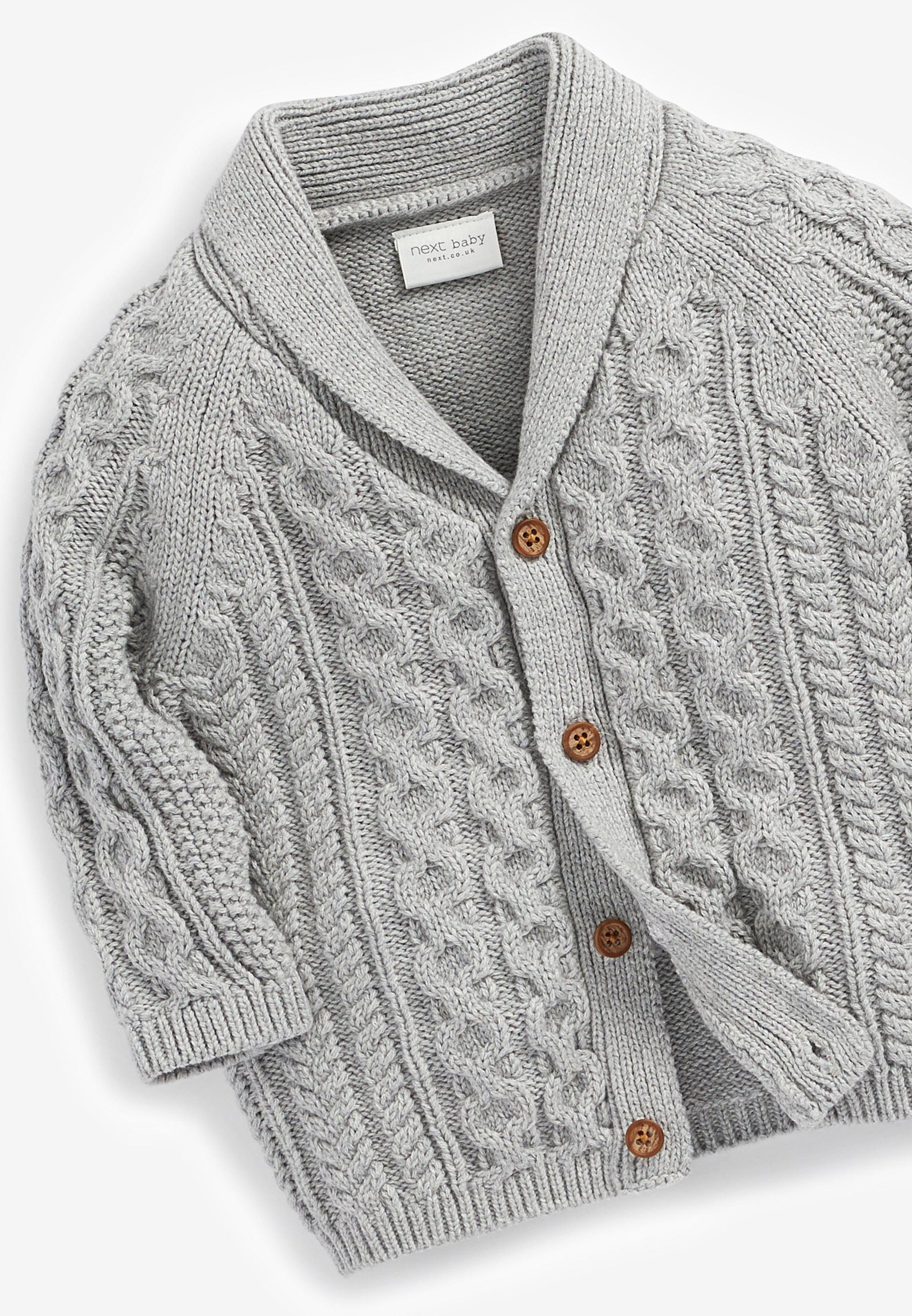 Next Strickjacke Baby Strickjacke mit Schalkragen (1-tlg)