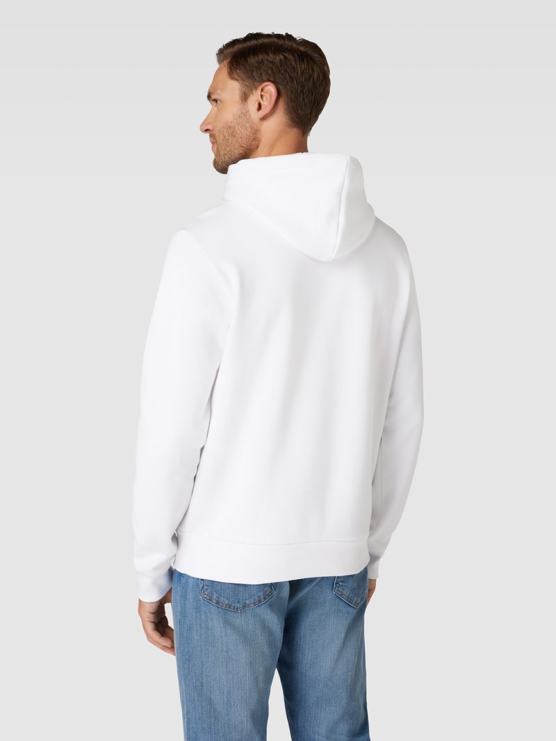 Hoodie mit Label-Detail in weiß
