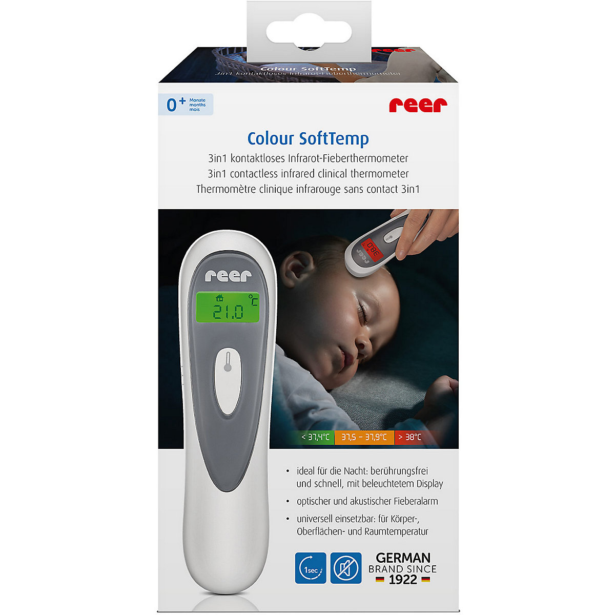 Colour SoftTemp 3in1 kontaktloses Infrarot-Thermometer