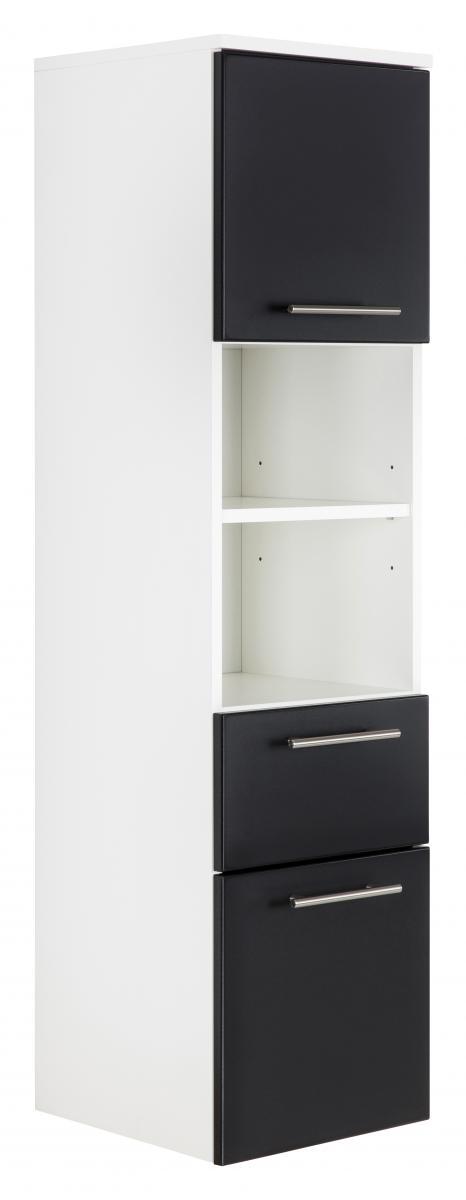 Posseik Hochschrank VIVA 135cm mit Tür schwarz