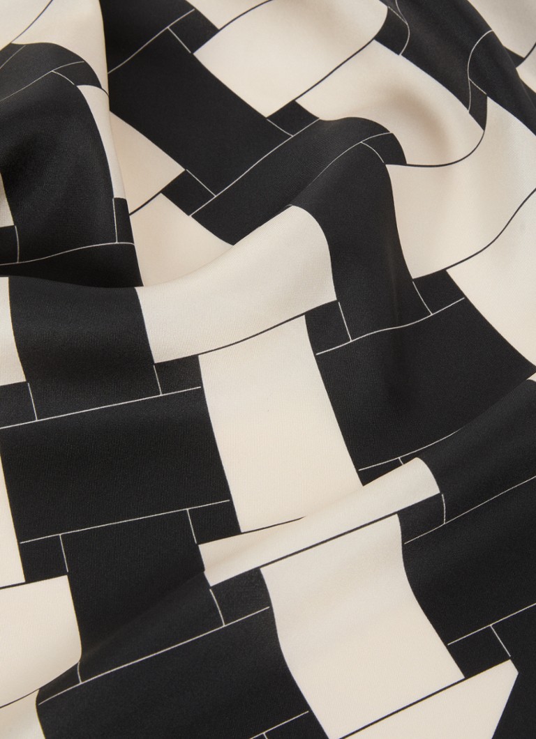 Eșarfă de mătase Kurt Geiger cu imprimeu grafic, 85 x 85 cm