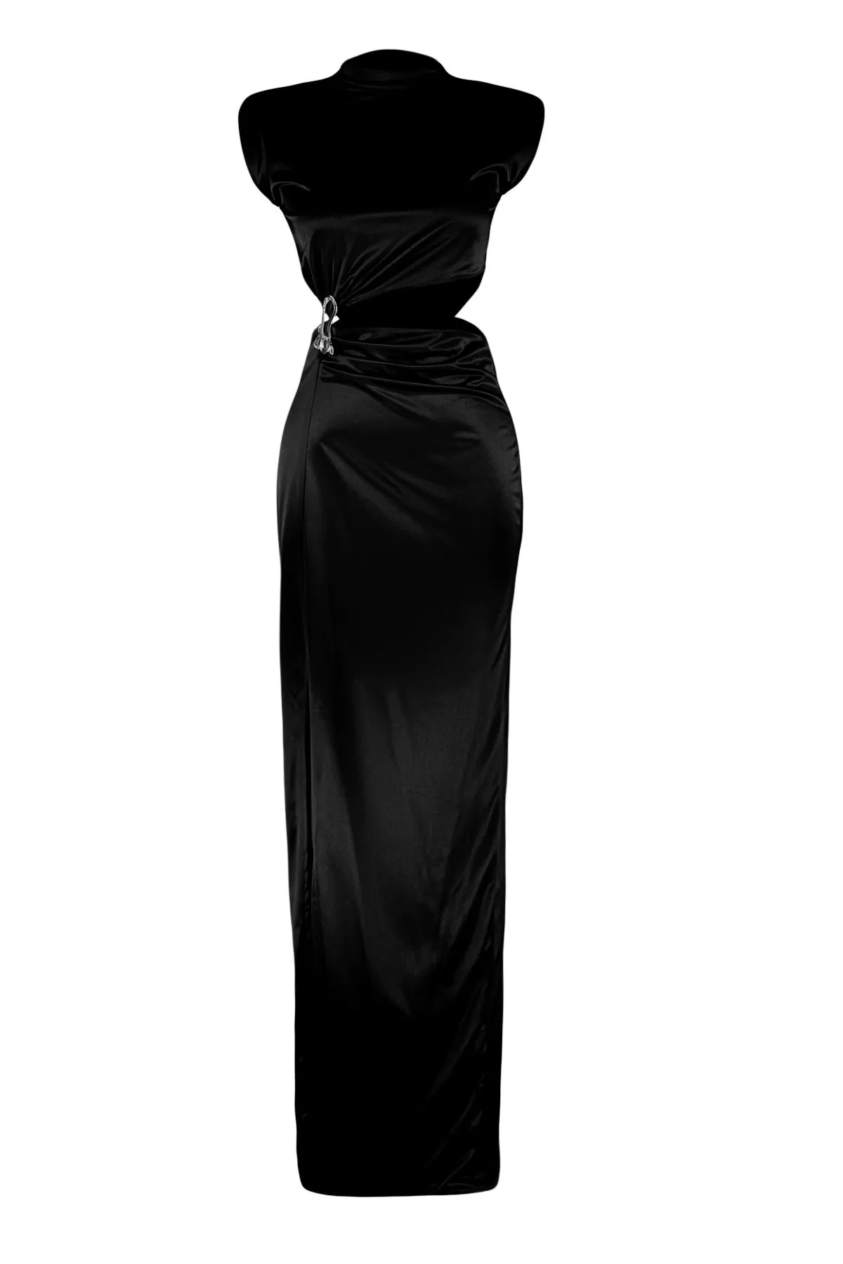Trendyol Collection  Schwarzes langes Abendkleid TPRSS23AE00157