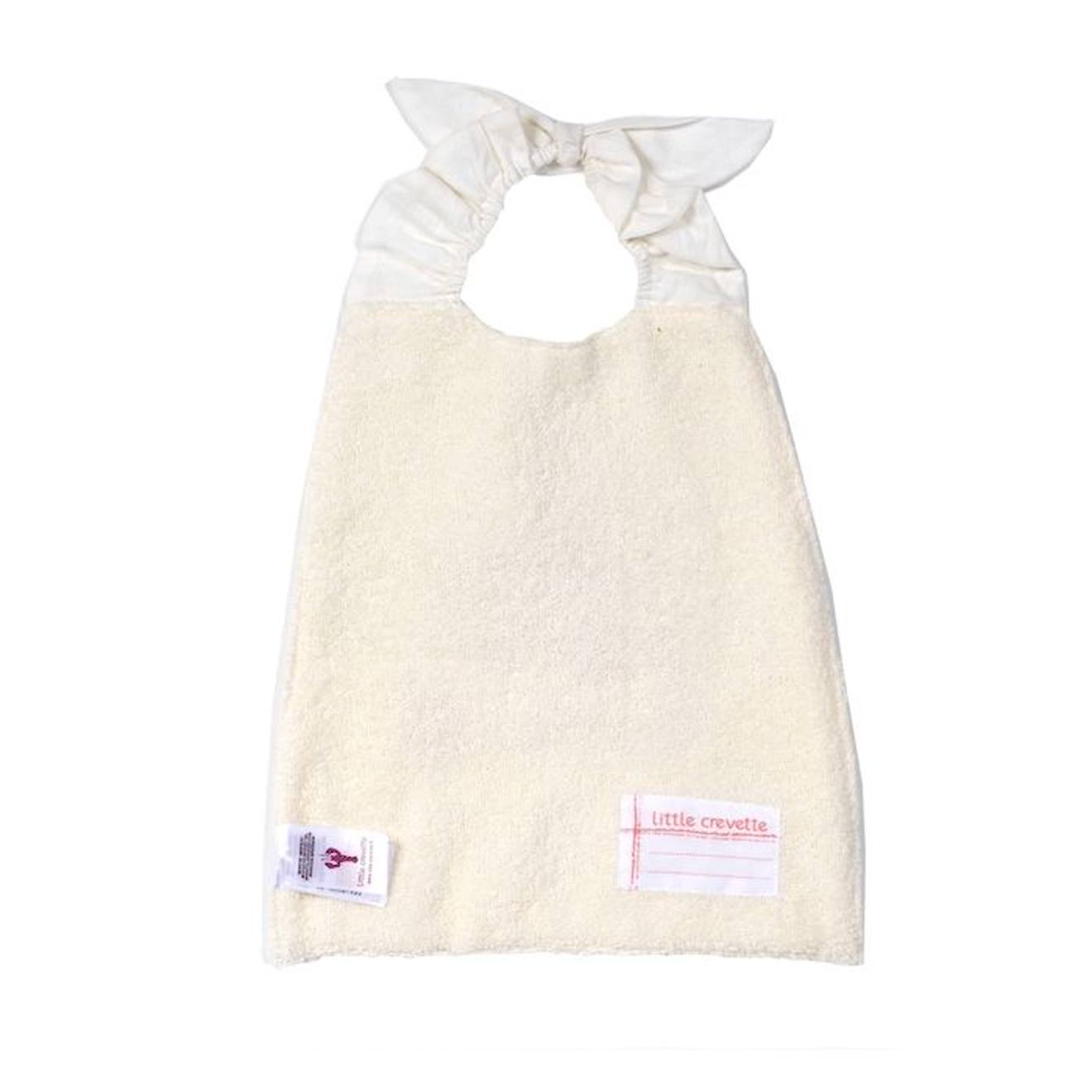 Bavoir élastiqué lin et coton bio* Le Petit Marché beige