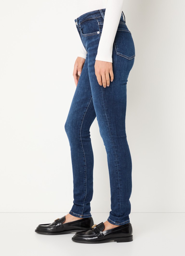 Blugi Tommy Hilfiger cu talie medie, croială slim, într-o nuanță închisă