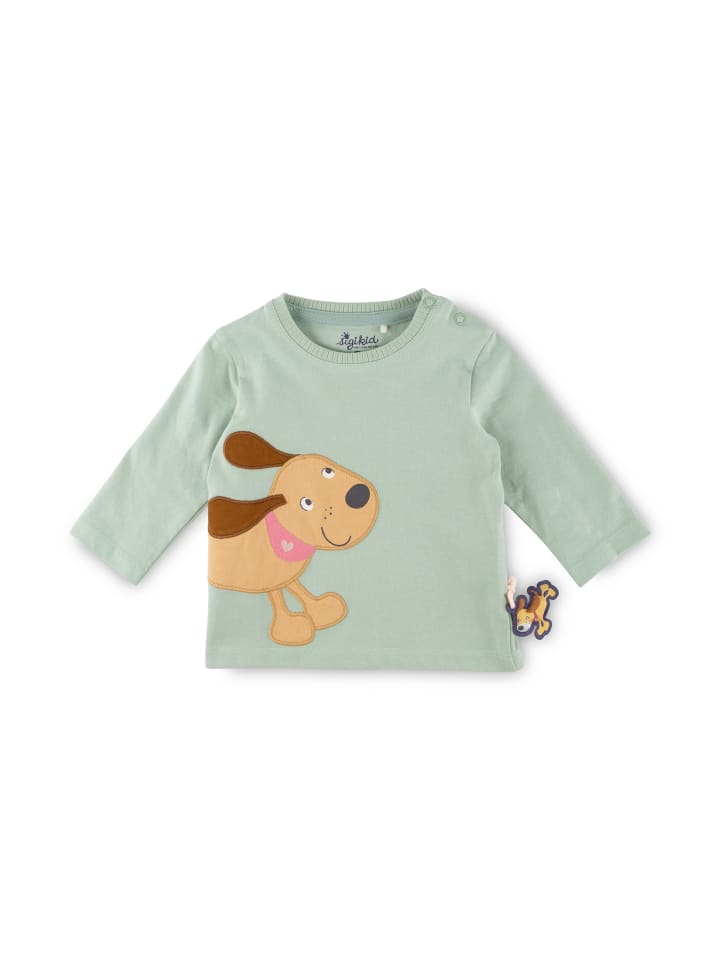 Sigikid Langarmshirt Funny Dog in Grün günstig kaufen