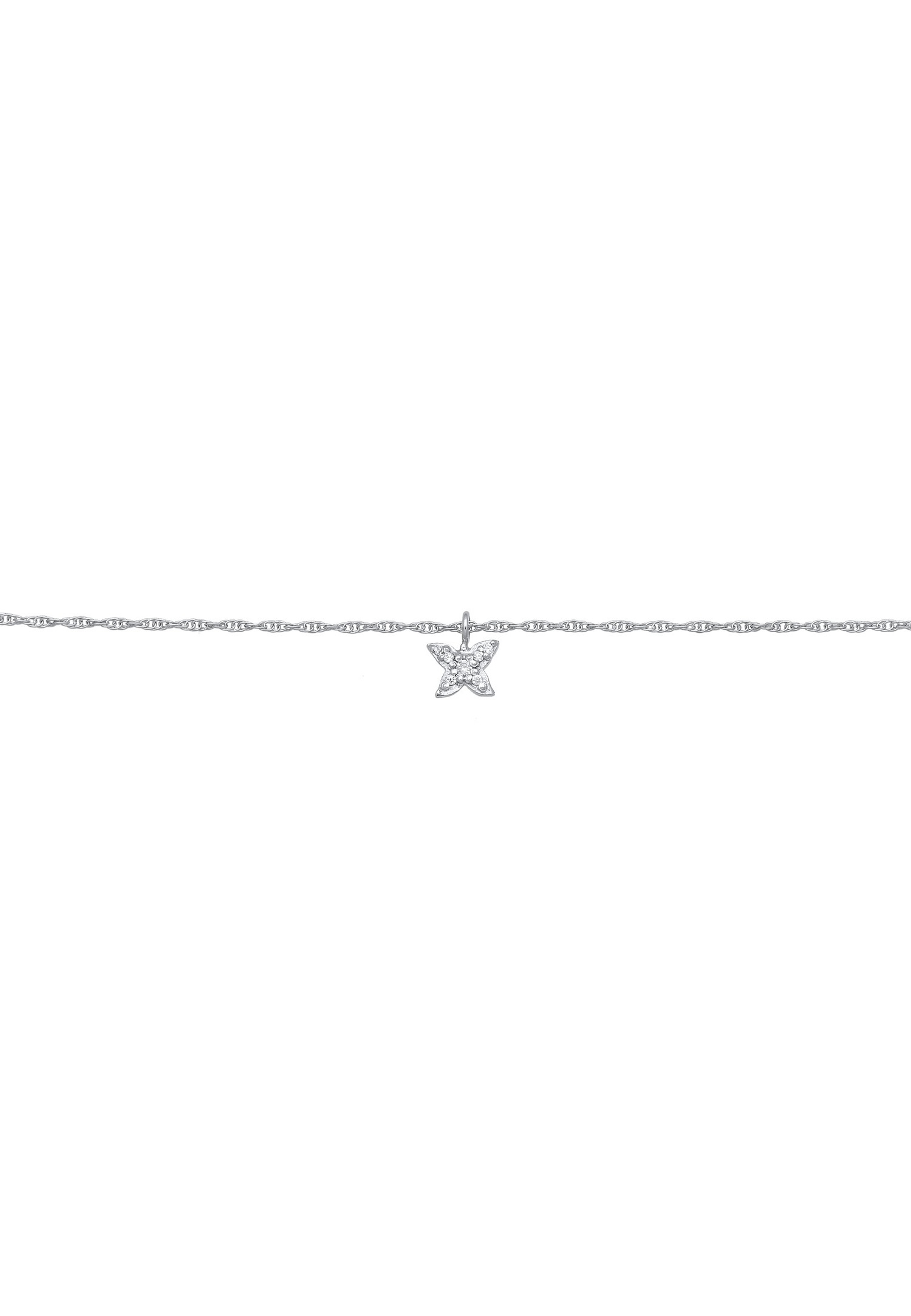 Elli női pillangós choker medál cirkónia kristállyal, 925 sterling ezüstből