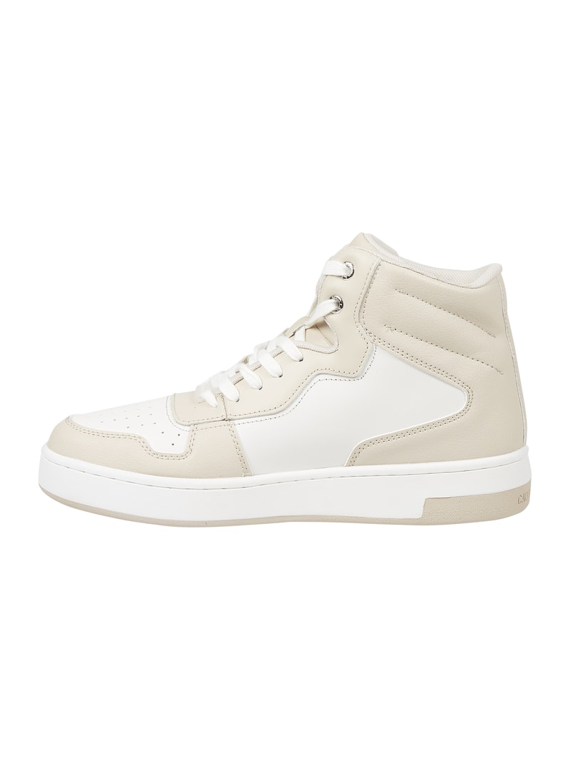 High Top Sneaker aus Leder  in offwhite