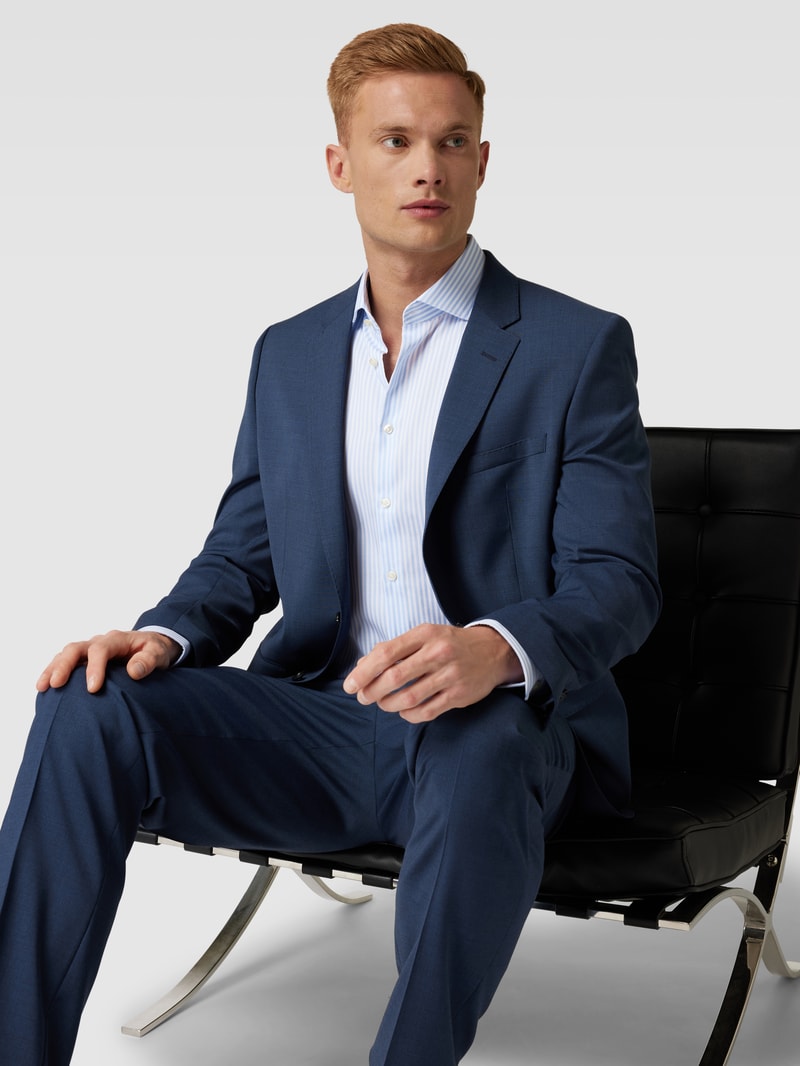 Slim Fit Premiumhemd mit Streifenmuster in bleu