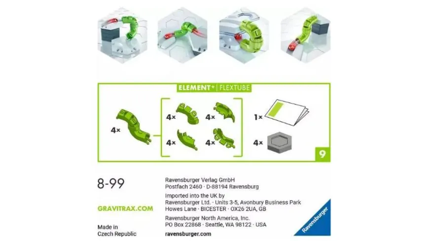 Ravensburger Beschäftigung - GraviTrax Element FlexTube - Kugelbahn-Erweiterung