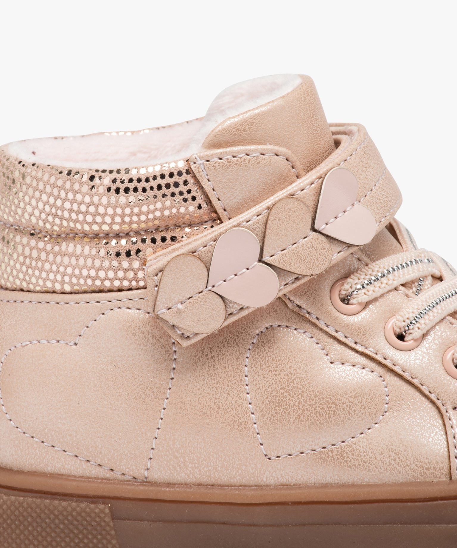 Boots irisé avec doublure peluche bébé fille rose | GEMO