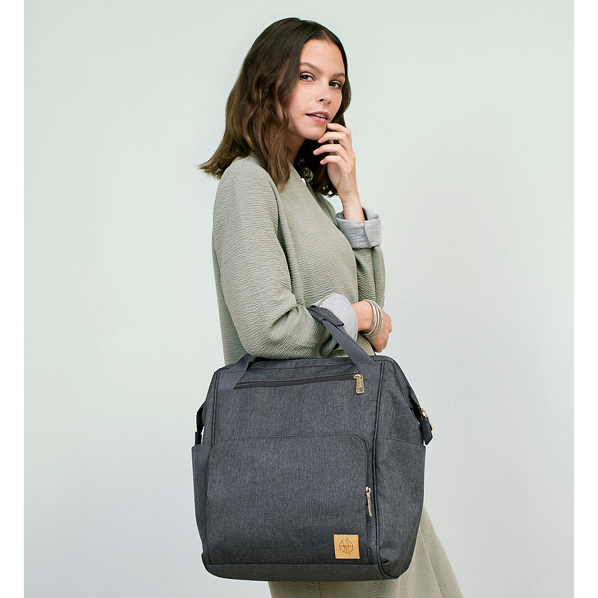Wickelrucksack Goldie Glam anthracite, inkl. Zubehör & Wickelunterlage