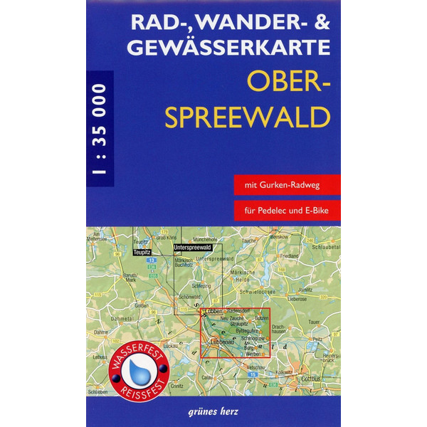 Oberspreewald 1 : 35 000 Rad-, Wander- und Gewässerkarte - Wanderkarte