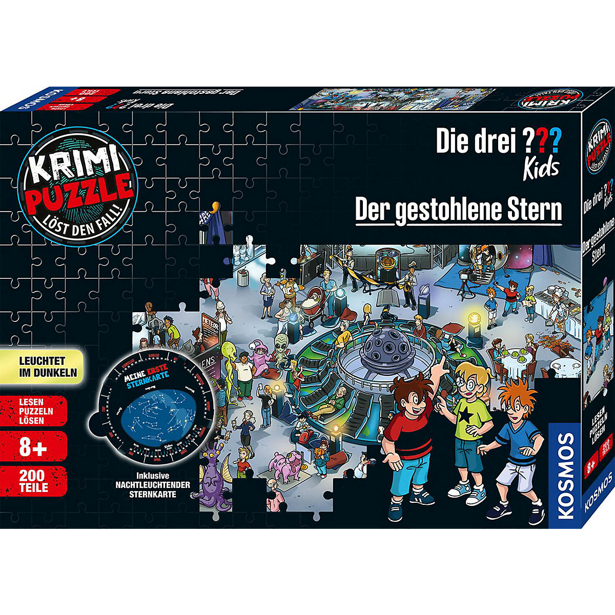 Krimi-Puzzle: Die drei  Kids - Der gestohlene Stern, 200 Teile