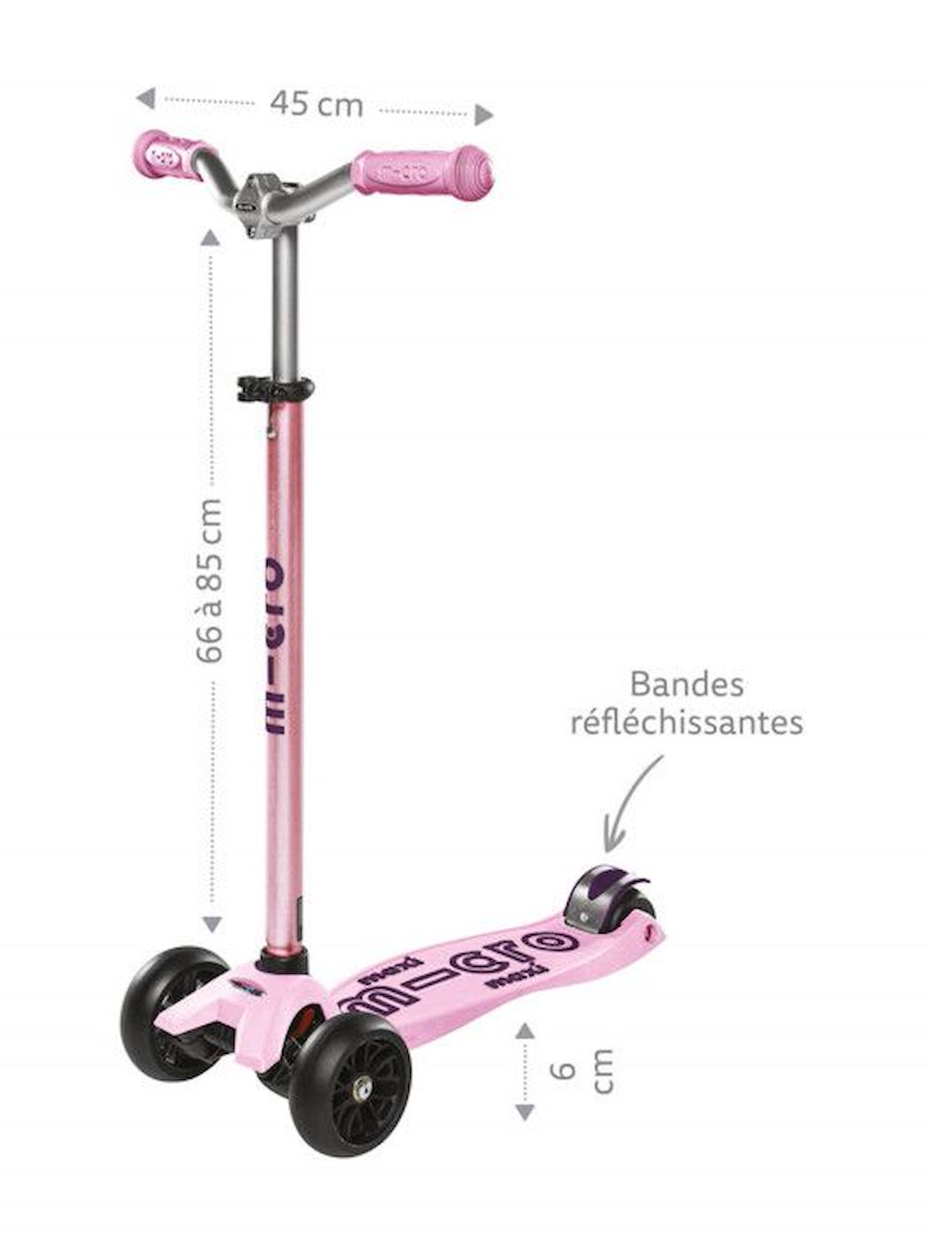 Trottinette 3 roues Enfant – Maxi Deluxe Pro Rose rose