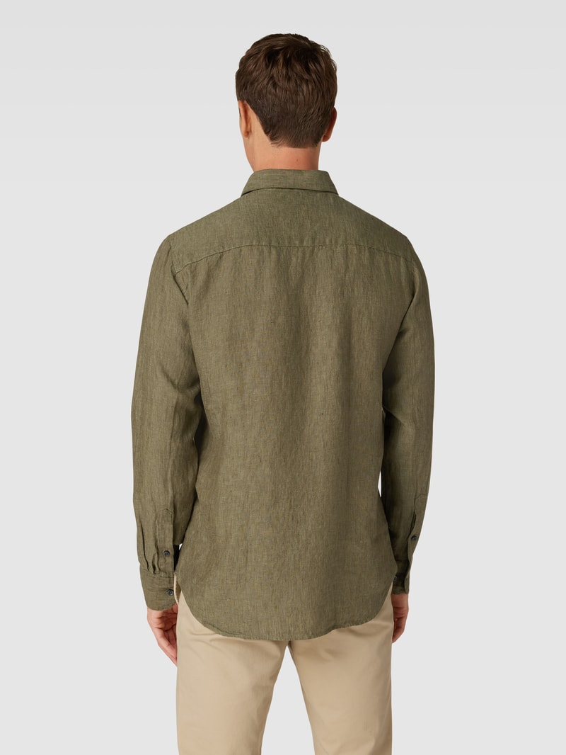 Regular Fit Freizeithemd mit Kentkragen Modell 'marc' in khaki