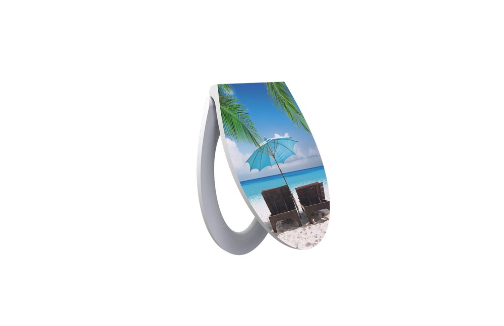 K&H Sanitary Duschwell Duroplast WC-Sitz Carving Printing - Beach