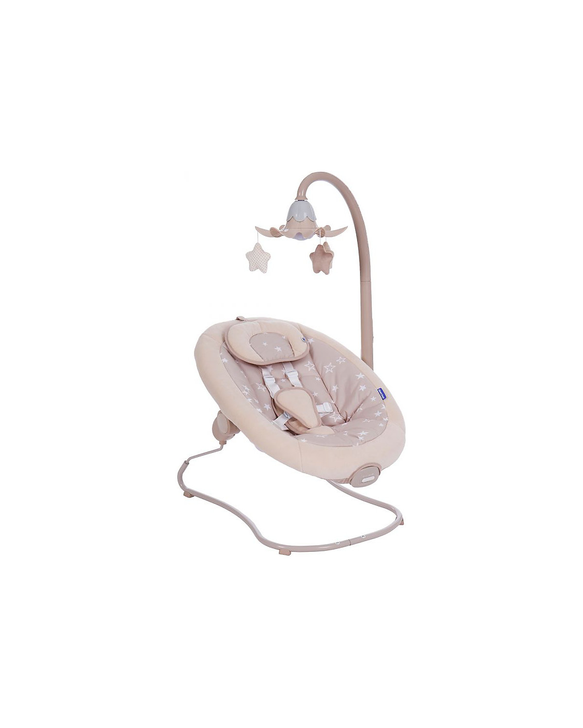 Babywippe Stars 12 Melodien Mobile Vibration 5-Punkt-Gurt verstellbar Babywippen