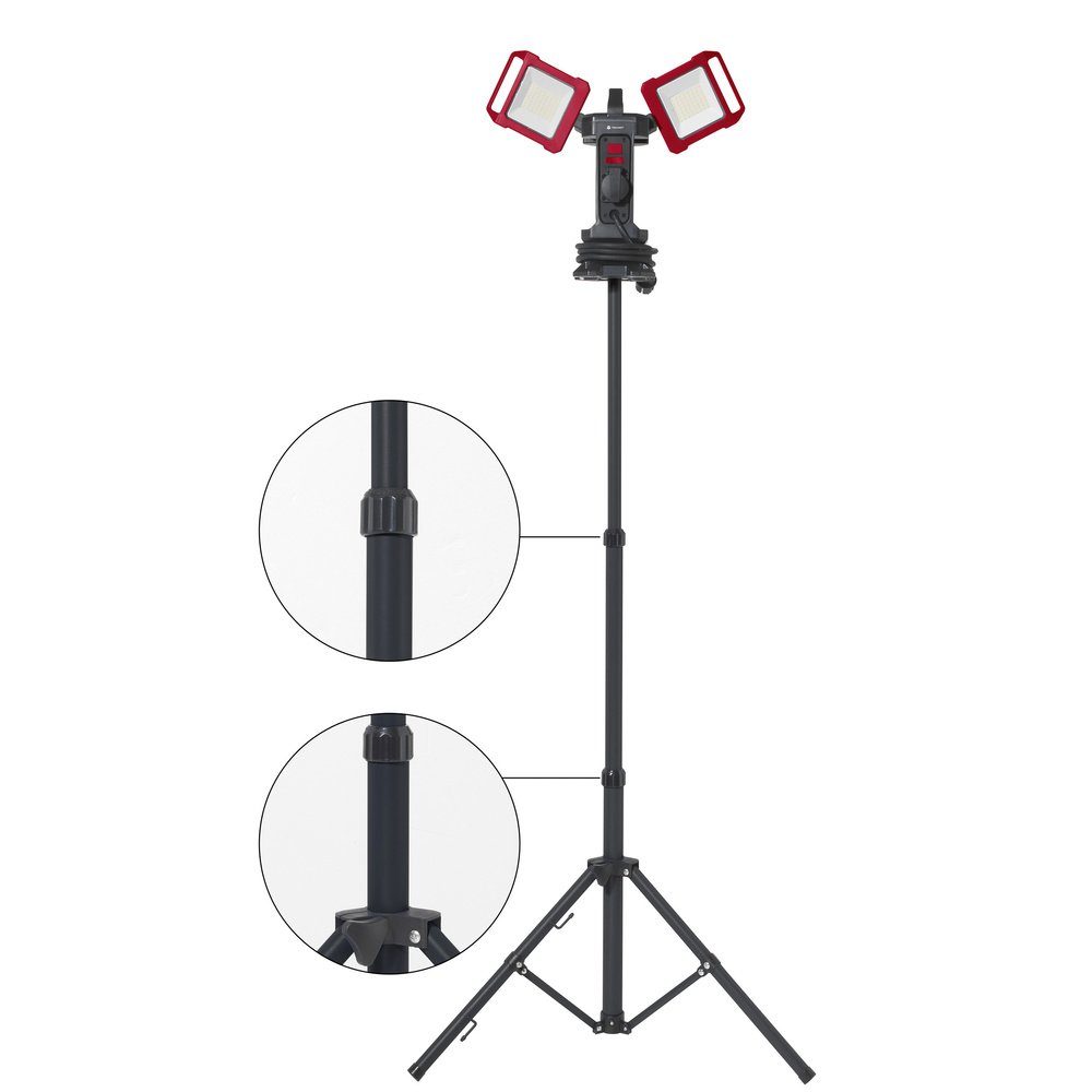 TOOLCRAFT Baustrahler TOOLCRAFT LED-Baustrahler Stativlänge (max): 1500 mm 40 W Naturwe