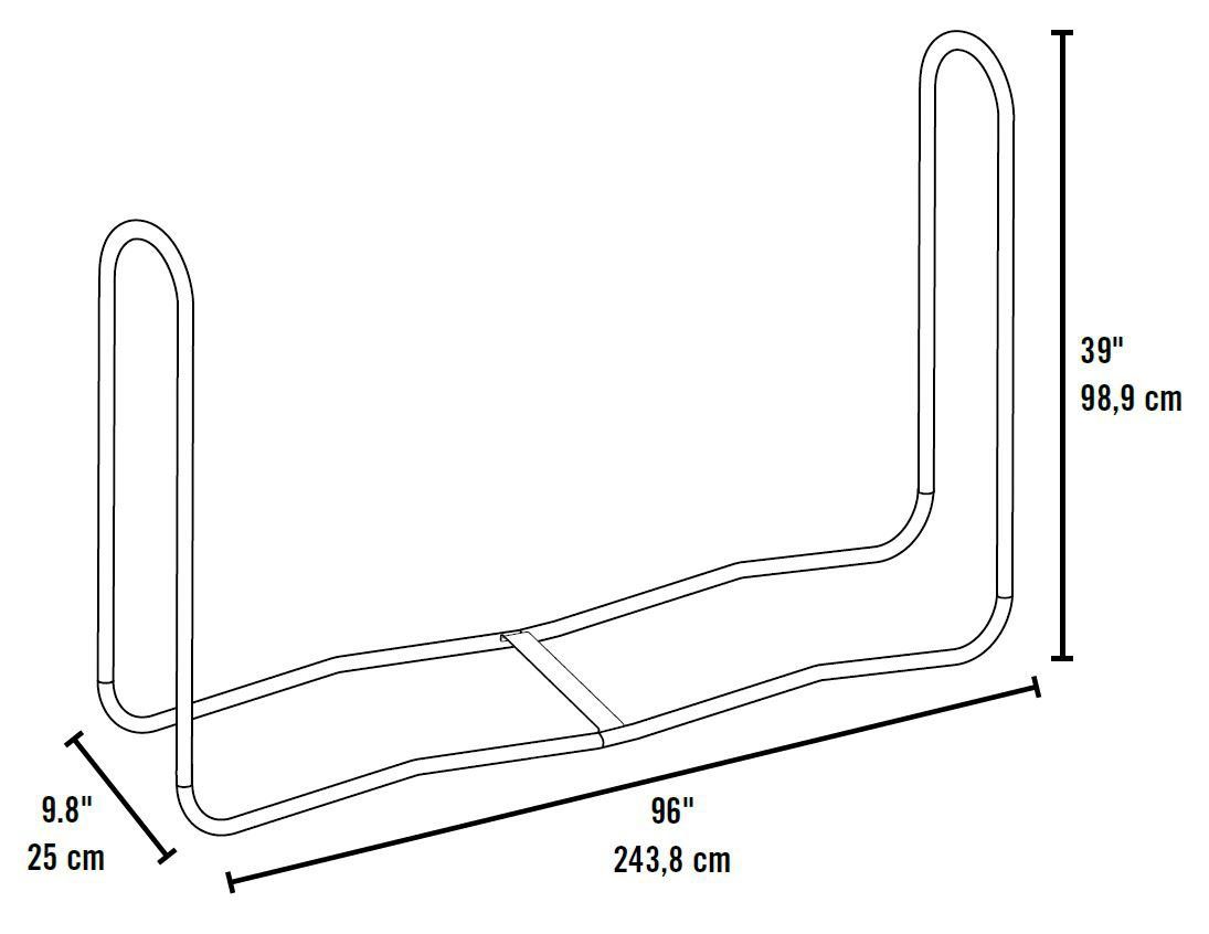 ShelterLogic Kaminholzregal ShelterLogic, BxTxH:244x25x99 cm, 550 kg Traglast