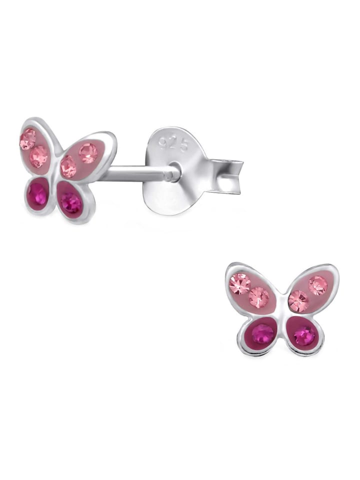 schmuck23 Ohrringe 925 Silber Schmetterling in Pink günstig kaufen onesize