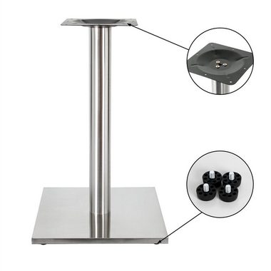 Melko Möbelfuß Tischbeine Tischuntergestell Unterstellfuß aus Edelstahl 72CM Schreibtischbein Tischgestell Tischkufe Tischkufe Tischfüße Boxenständer, (Stück), Robust