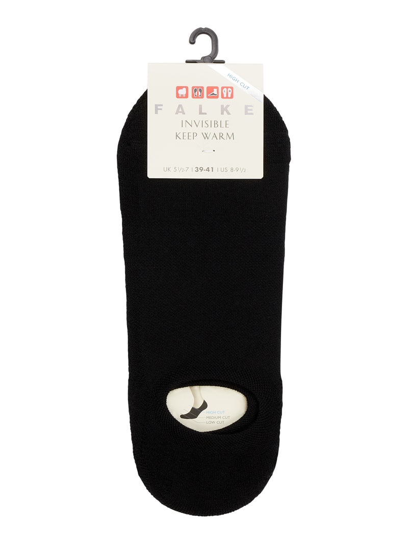 Füßlinge mit Stretch-Anteil Modell 'Invisible Keep Warm' in schwarz