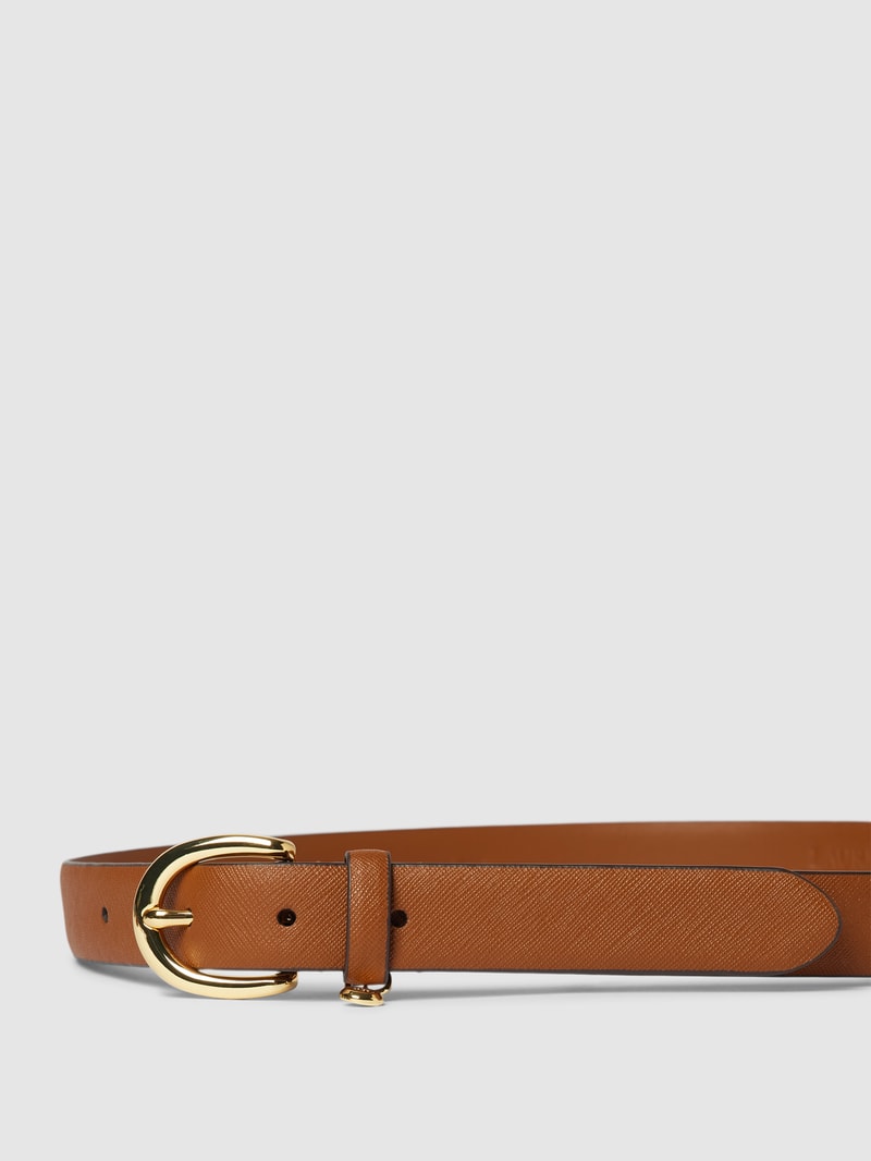 Ledergürtel mit feinem Strukturmuster Modell 'CHARM' in cognac