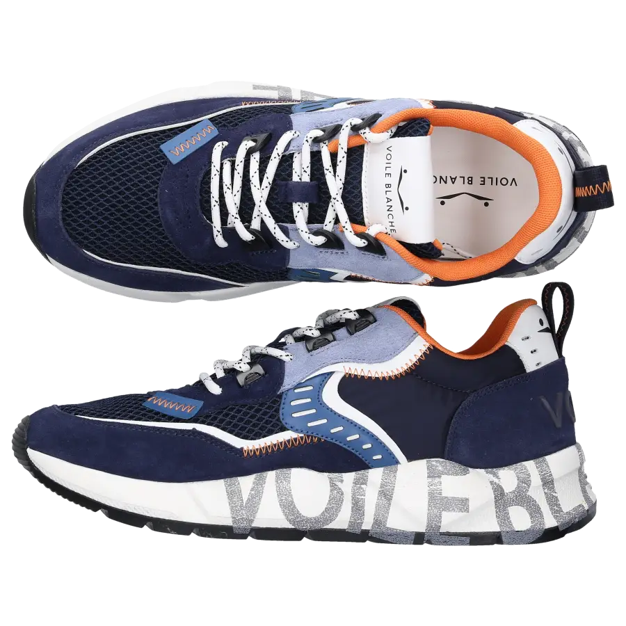 VOILE BLANCHE - Sneaker low CLUB01 Veloursleder - blau