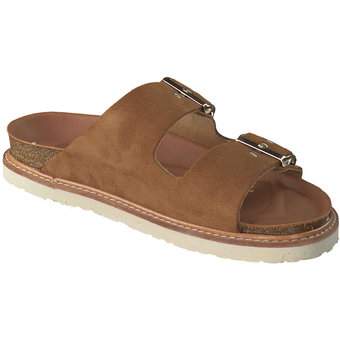 Genuins Hawaii Velour Pantolette in braun