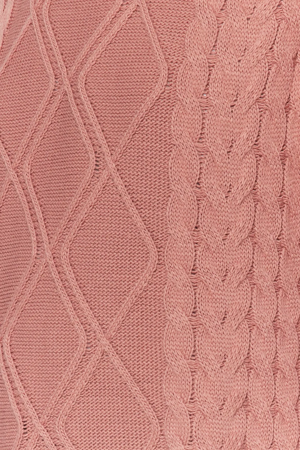 Trendyol Modest  Dusty Rose geflochtener Strickpullover zum Binden an der Taille TCTAW22UV0018