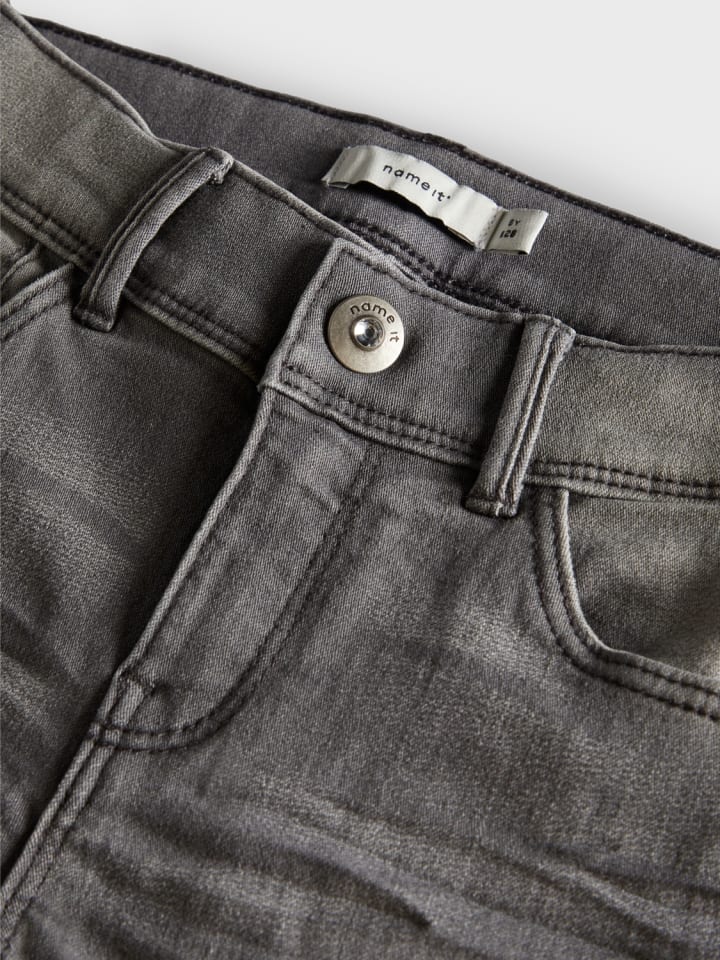 name it Skinny Fit Jeans für Mädchen in Light Grey Denim günstig kaufen