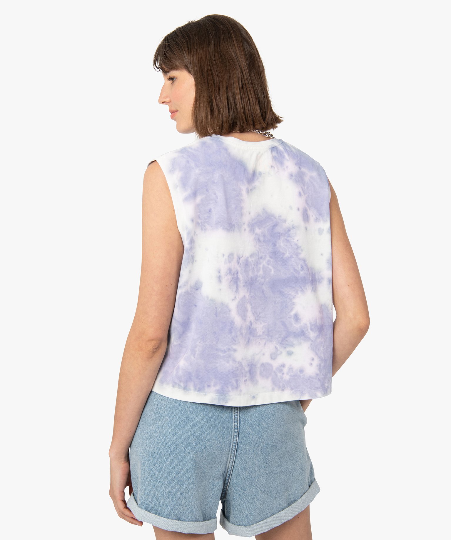 Débardeur femme esprit tie and dye – Camps United bleu | GEMO