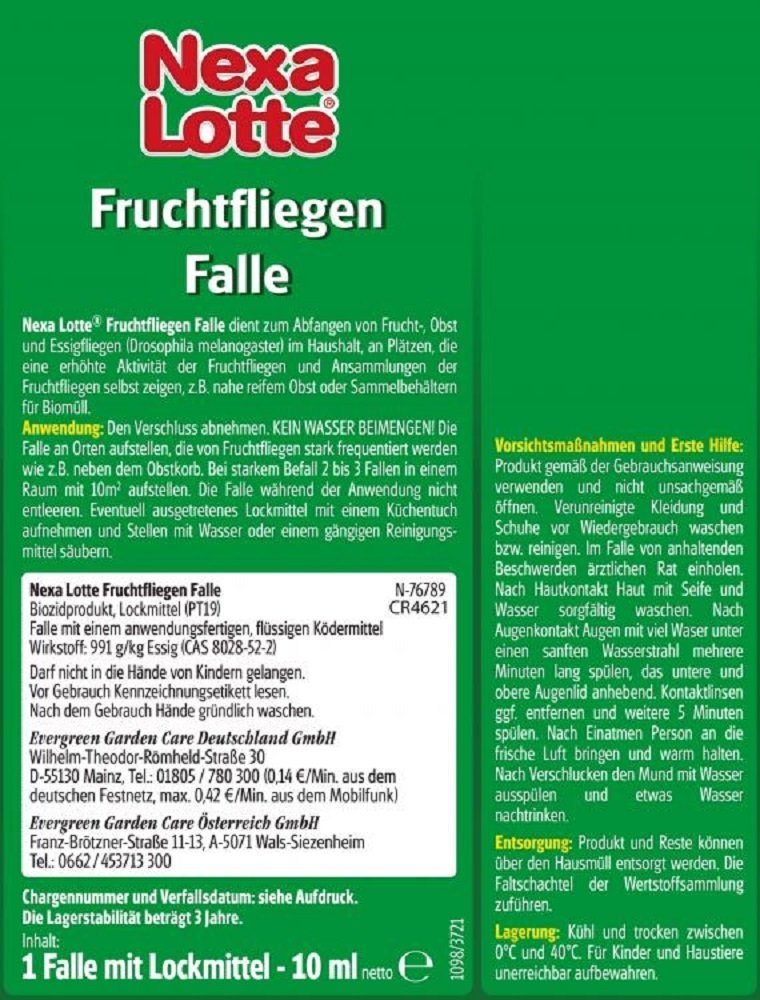 Nexa Lotte Insektenfalle Nexa Lotte Fruchtfliegenfalle
